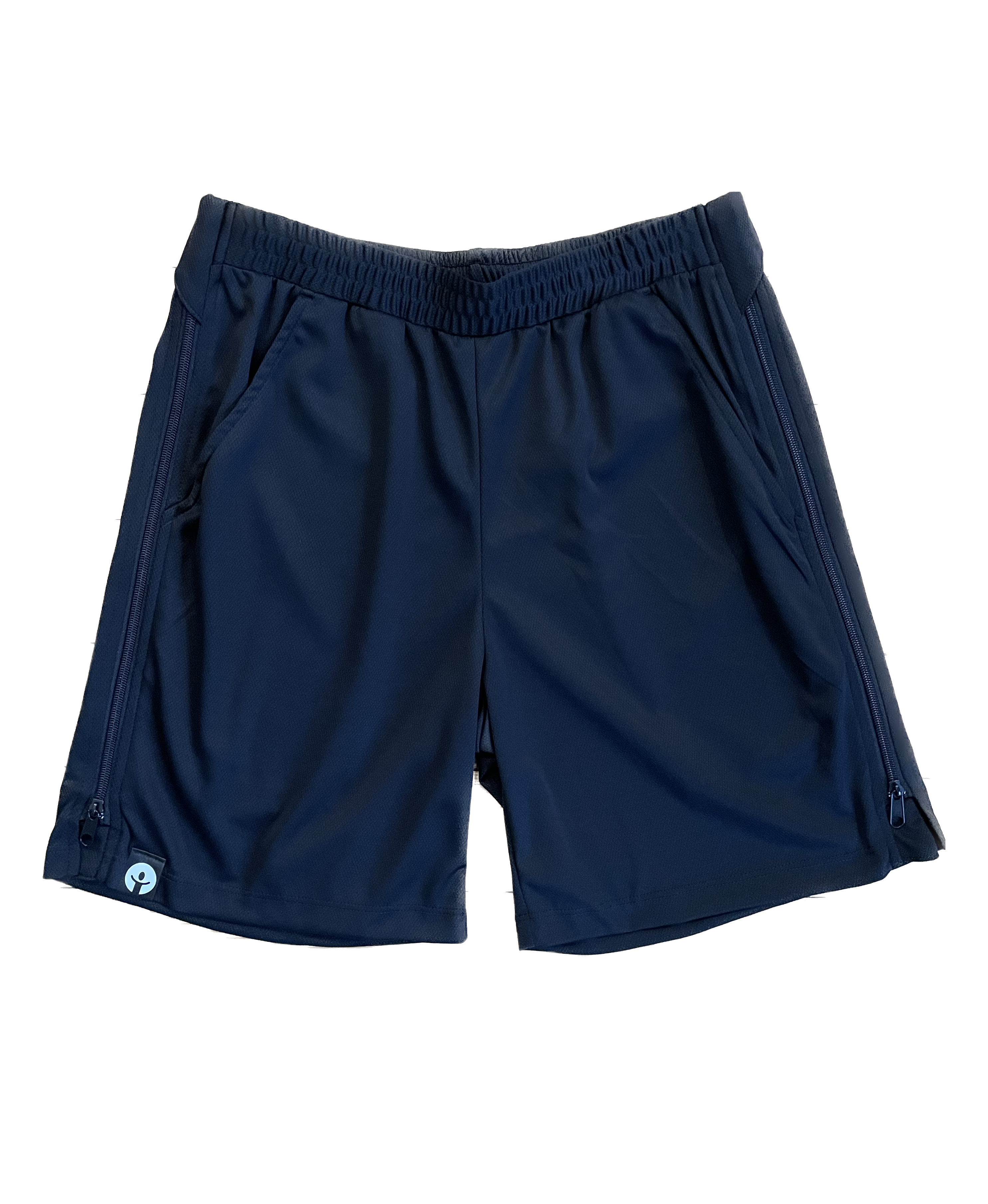 Black Side Zip Shorts | zipOns Adult Lightweight Shorts