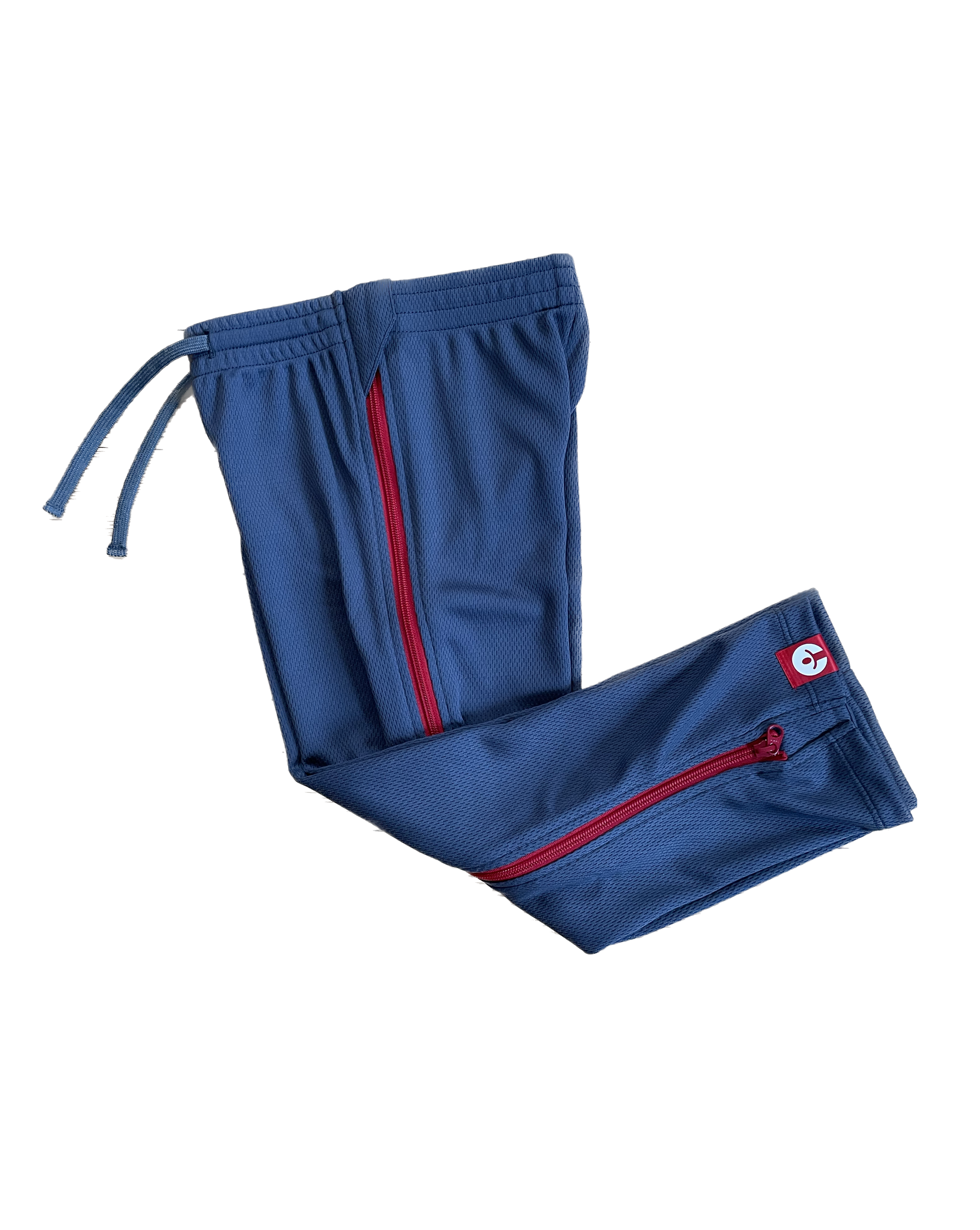 Charcoal With Red Side Zip Pants | zipOns Youth Heav... 28765110861996