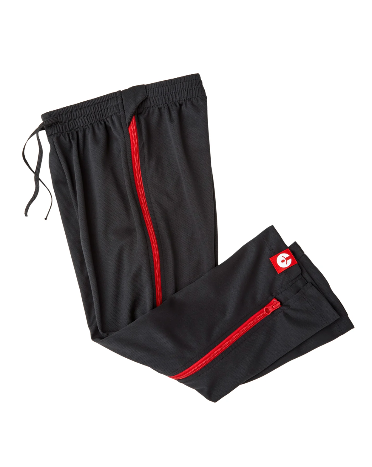 open side pants/side zip pant black red zip 27893946843308