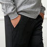 Man wearing befree black zipper pants