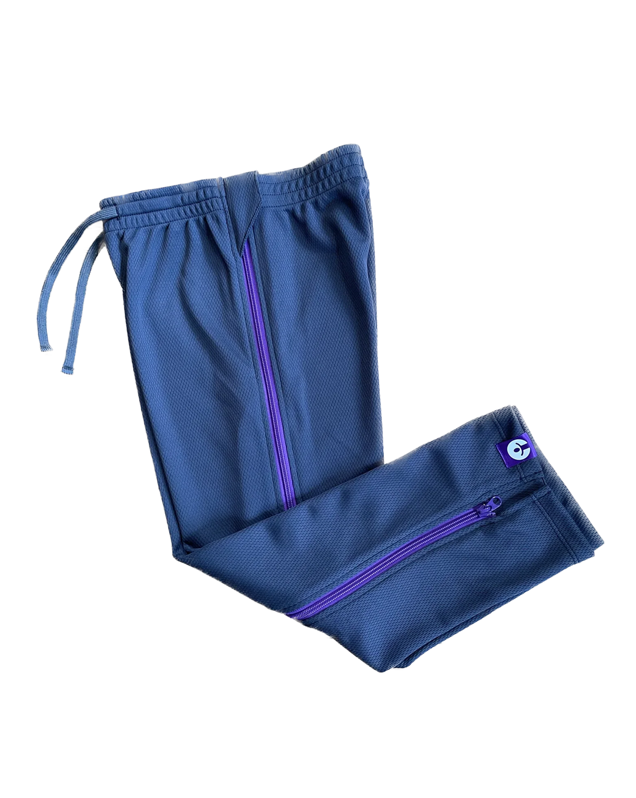 Charcoal With Purple Side Zip Pants | zipOns Youth H... 27934471553196